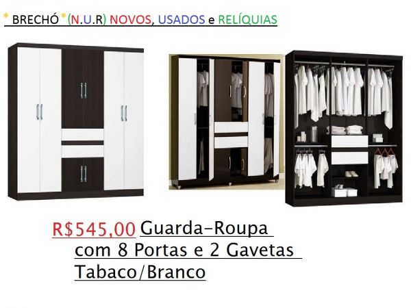 GUARDA ROUPAS DE 8 PORTAS E 2 GAVETAS