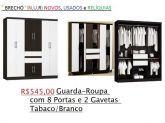 GUARDA ROUPAS DE 8 PORTAS E 2 GAVETAS